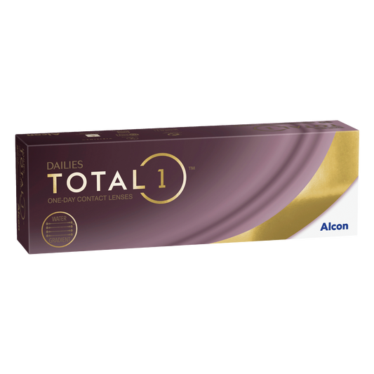 Box of Alcon Dailies Total1 contact lenses