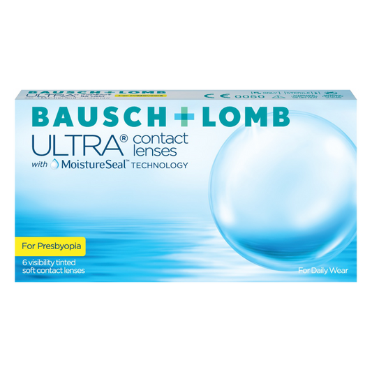 Box of Bausch & Lomb Ultra for Presbyopia contact lenses