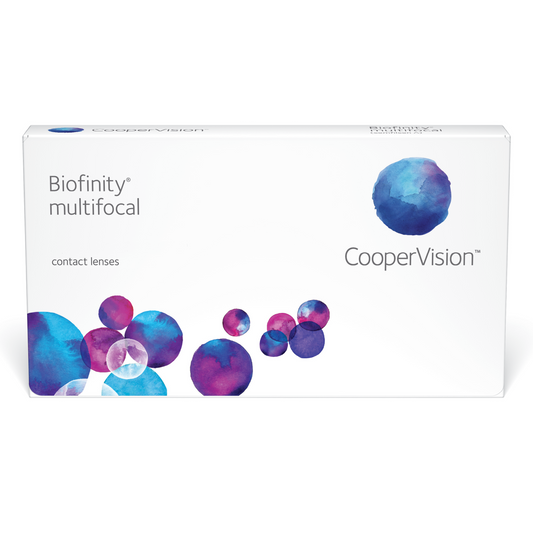 Box of Coopervision Biofinity multifocal contact lenses