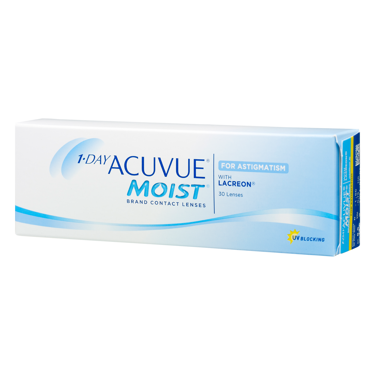 Box of J&J Acuvue Moist for Astigmatism contact lenses