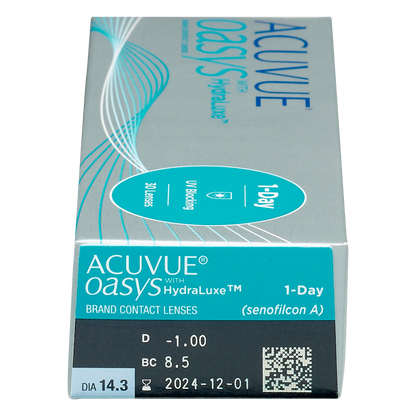Box of J&J Acuvue Oasys contact lenses